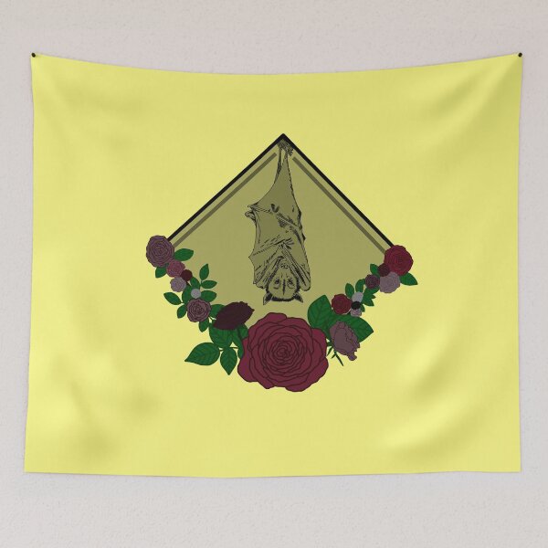 Item preview, DONATE Bat with Flowers - Grey designed and sold by Emily Boynton.
