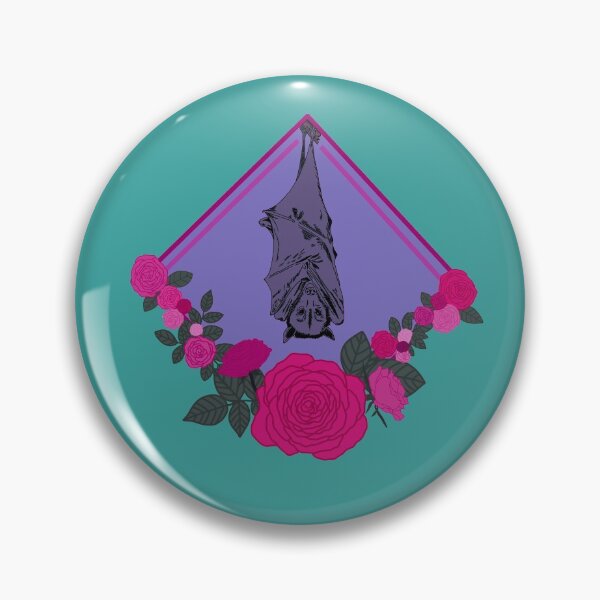 Item preview, DONATE Bat with Flowers - Magenta designed and sold by Emily Boynton.