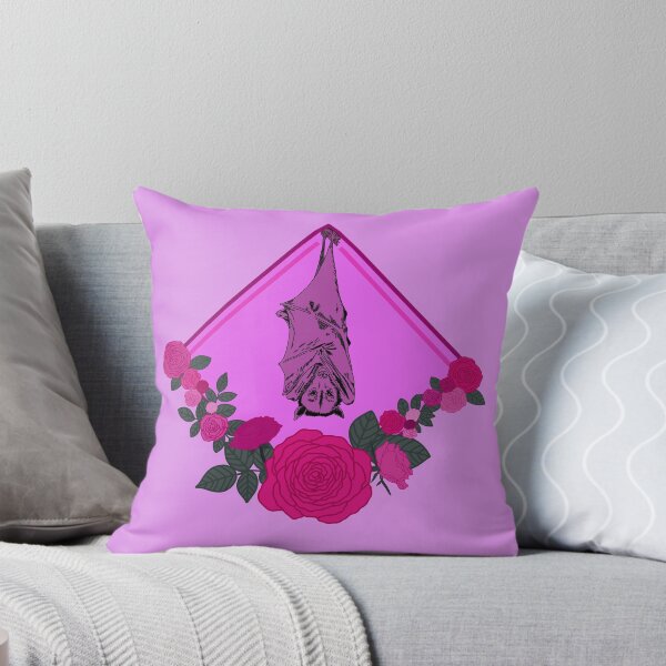 Item preview, DONATE Bat with Flowers - Magenta designed and sold by Emily Boynton.