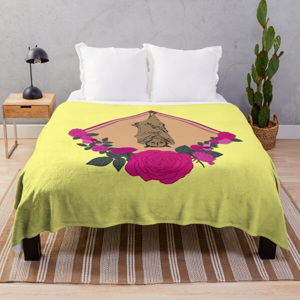 Item preview, DONATE Bat with Flowers - Magenta designed and sold by Emily Boynton.
