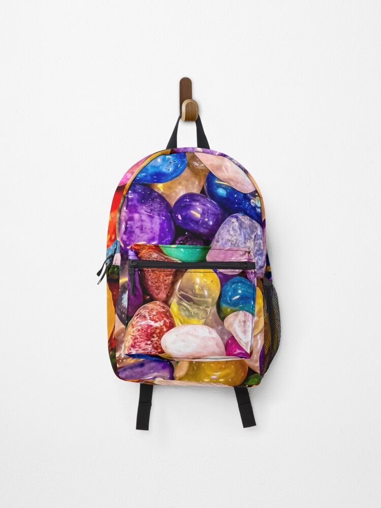 Thumbnail 1 of 3, Backpack, Colorful Rocks designed and sold by GrudleBay.