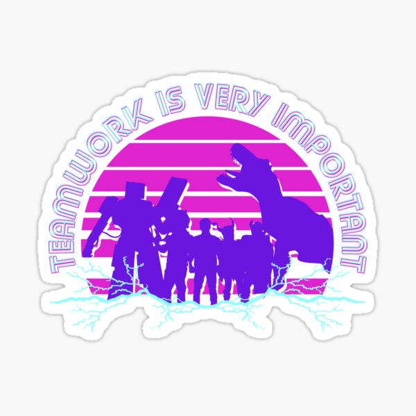 Kung Fury - Teamwork is Very Important! Sticker