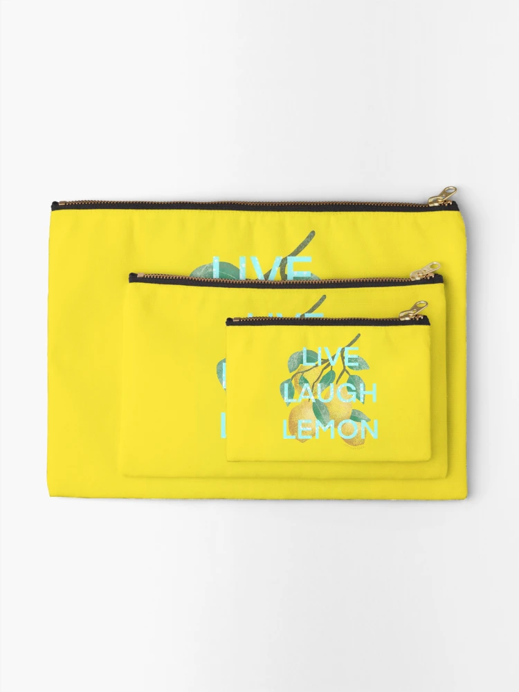 Thumbnail 2 of 4, Zipper Pouch, Live Laugh Lemon designed and sold by pixiepatterns.