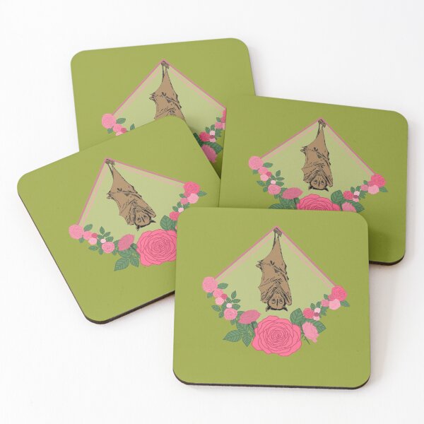 Item preview, DONATE Bat with Flowers - Pink designed and sold by Emily Boynton.