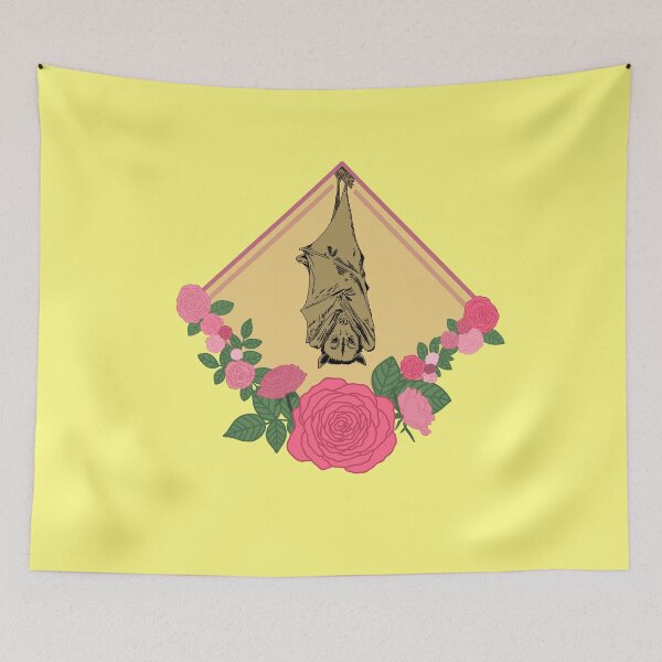 Item preview, DONATE Bat with Flowers - Pink designed and sold by Emily Boynton.