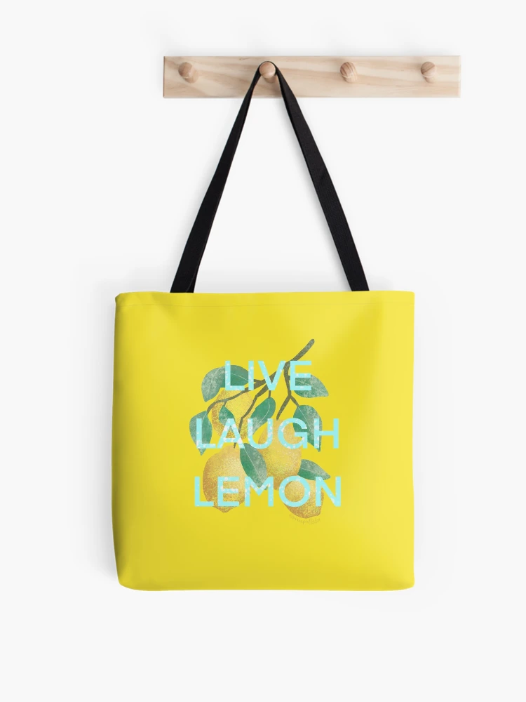 Thumbnail 1 of 2, Tote Bag, Live Laugh Lemon designed and sold by pixiepatterns.