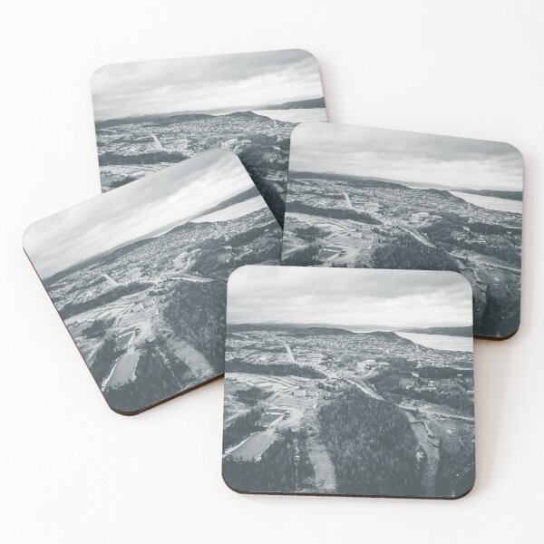 Item preview, Black and white aerial of corner brook, Newfoundland and Labrador designed and sold by erikallen920.