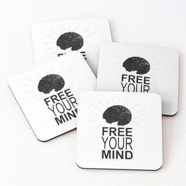 Item preview, Free Your Mind Brain Typography designed and sold by Tritonn204.