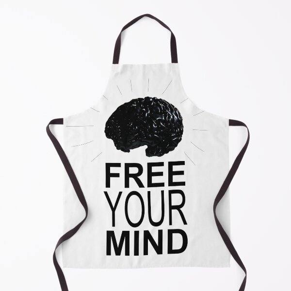Item preview, Free Your Mind Brain Typography designed and sold by Tritonn204.