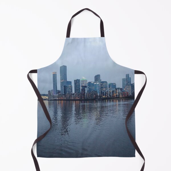 Item preview, view surrey quays docks london canary wharf river thames reflection urban towers financial cloudy cold winter designed and sold by am-mantilla2156.