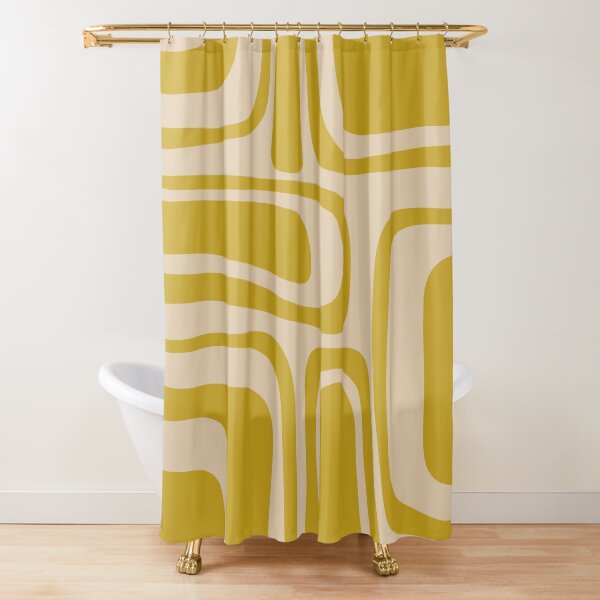 Item preview, Palm Springs Retro Midcentury Modern Abstract Pattern in Mid Mod Mustard and Beige designed and sold by kierkegaard.