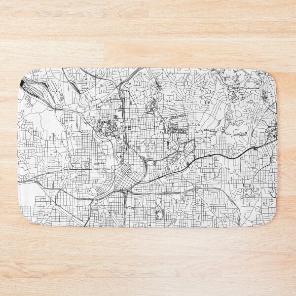 Item preview, Atlanta White Map designed and sold by multiplicitymap.