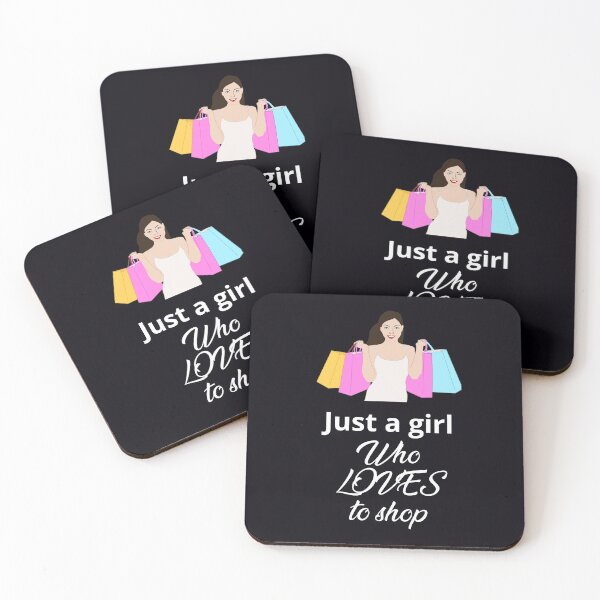 Item preview, "Just A Girl Who LOVES To Shop" . . . Girl who loves shopping is happy with packages she just bought. designed and sold by JoelsCorner.