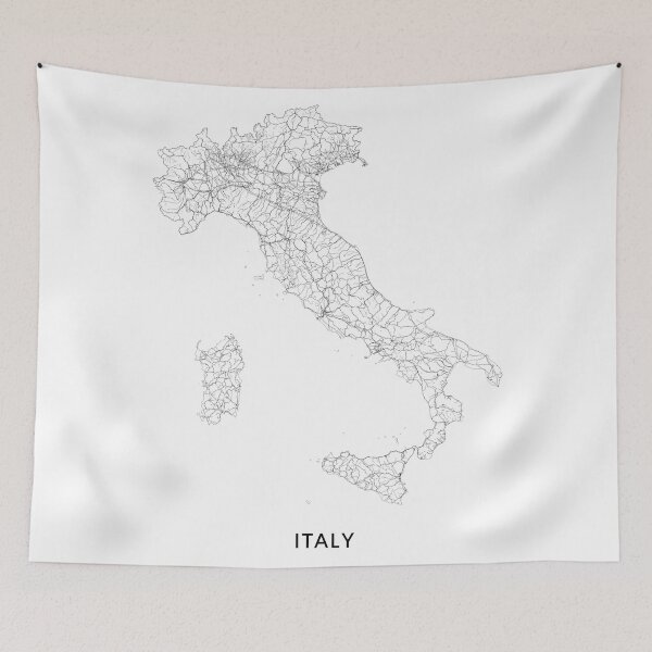 Item preview, Italy Map, Art Print By LandSartprints designed and sold by LandSartprints.