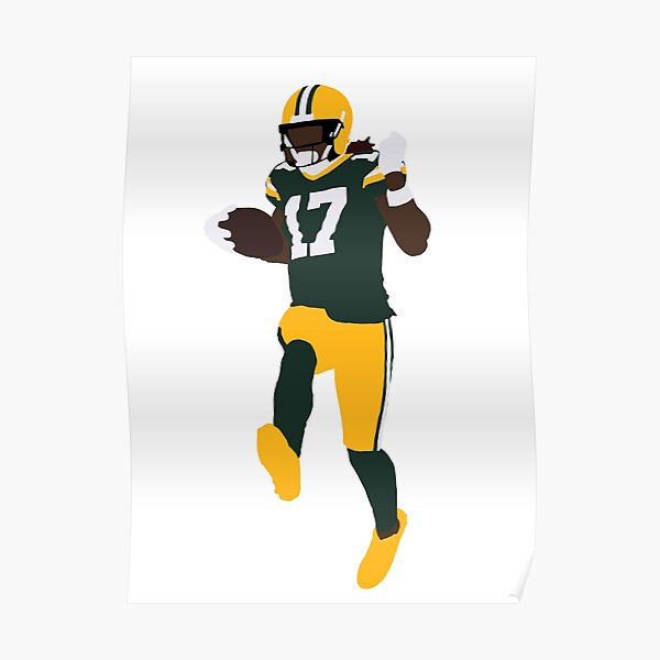 Davante Adams Alternate Jersey Poster for Sale by designsheaven