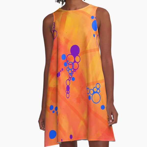 Paradise Waiting Abstract A-Line Dress