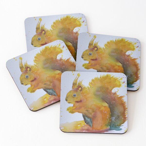 Item preview, Red squirrel - animal art designed and sold by joelle Guillaume.