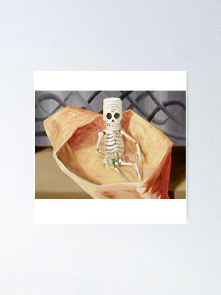 Minecraft Hd Painting Skeleton Poster By Minecraftart Redbubble