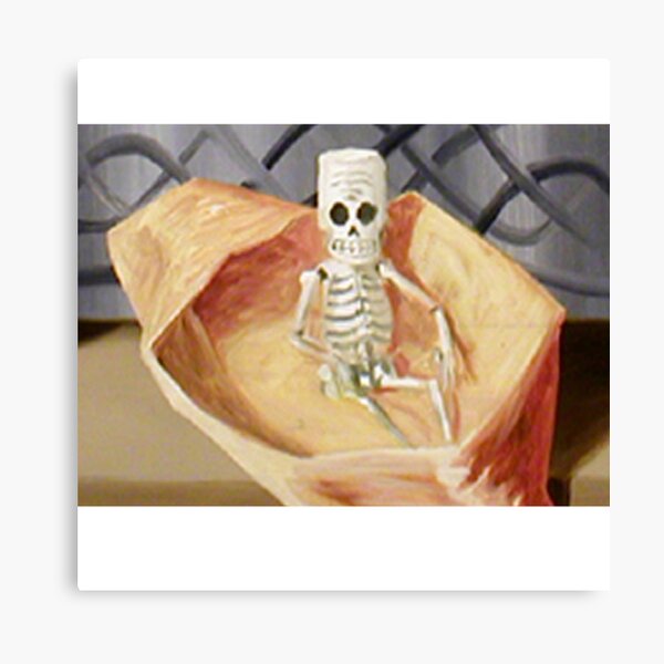 Minecraft Skeleton Canvas Prints Redbubble