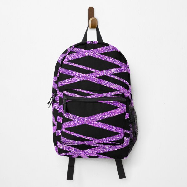 Item preview, Fun Glitter Purple Crisscross Zig zag pattern designed and sold by WOW TeesAndThings.