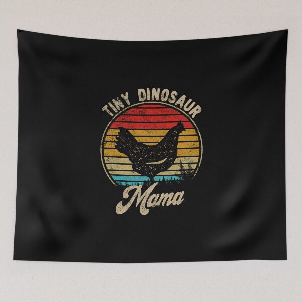 Item preview, Tiny Dinosaur Mama Vintage Retro 1970s Chicken Silhouette designed and sold by Dan66.