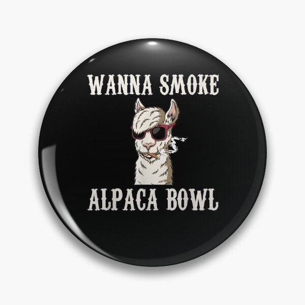 Item preview, Cute Weed Funny Cannabis Alpaca Wanna Smoke Alpaca Bowl designed and sold by shirleyfinley.