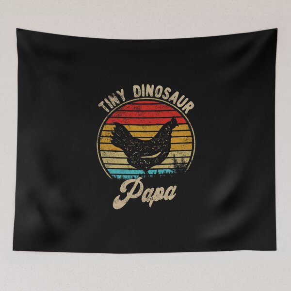 Item preview, Tiny Dinosaur Papa Vintage Retro 1970s Chicken Silhouette designed and sold by Dan66.