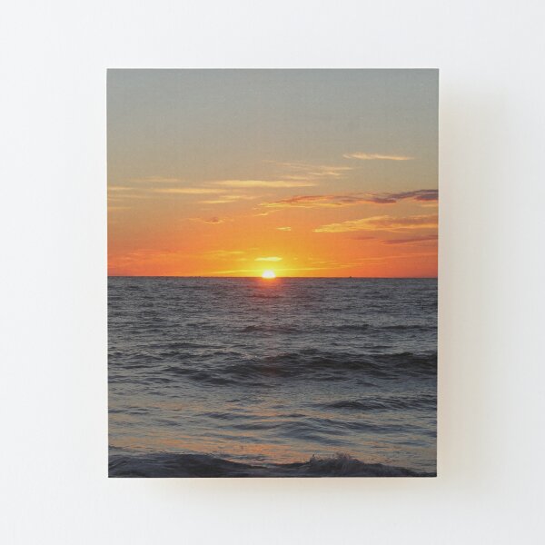 Horizon: Sun and Ocean Wood Mounted Print