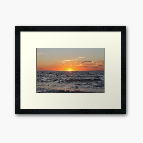 Horizon: Sun and Ocean Framed Art Print