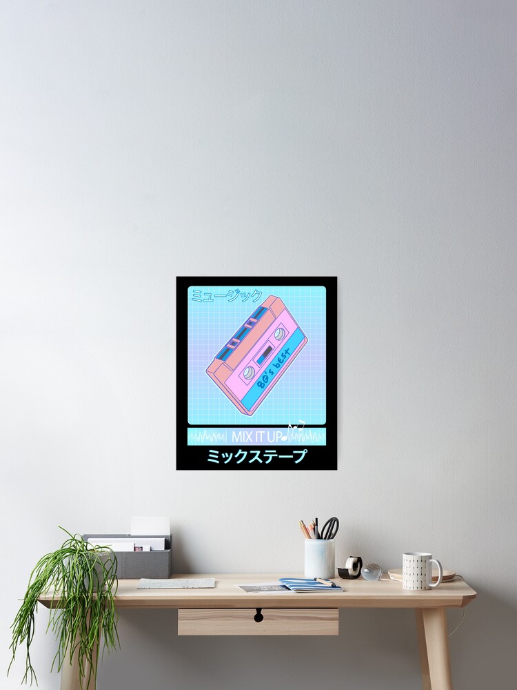Mix Tape 80s Japanese Otaku Aesthetic Vaporwave Art T Shirt