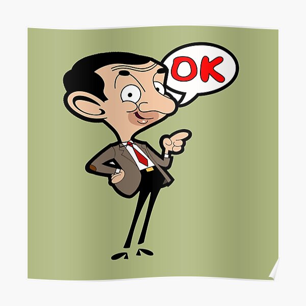 Mr Bean Cartoon Wall Art Redbubble