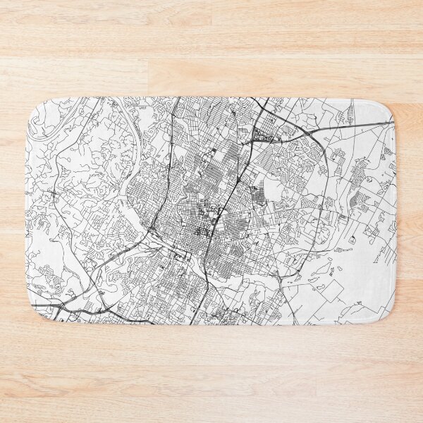 Item preview, Austin White Map designed and sold by multiplicitymap.