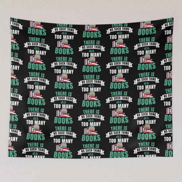 Item preview, Too Many Books (Black Background) designed and sold by beautynherbooks.