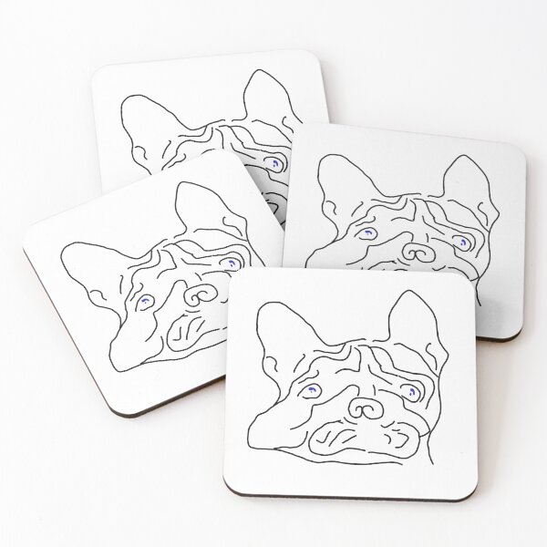 Item preview, french bulldog lovers lineartwork designed and sold by vibeno1.