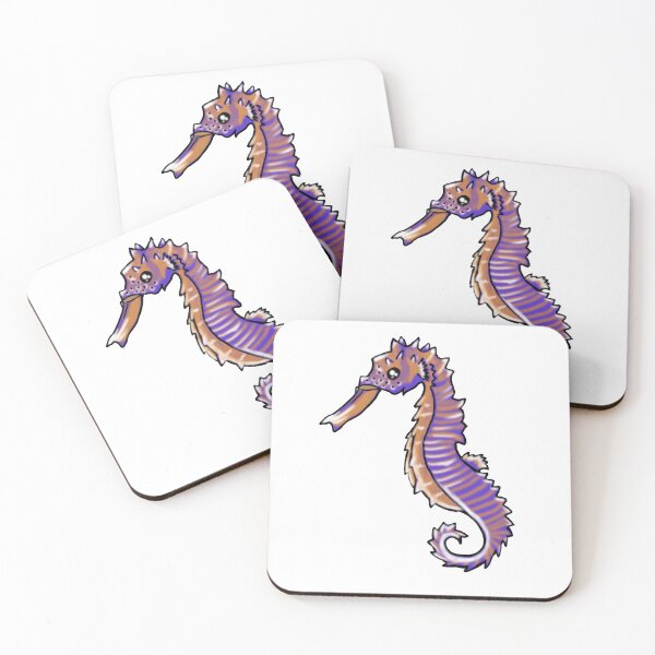 Item preview, Purple orange seahorse designed and sold by Oceanwaves-06.