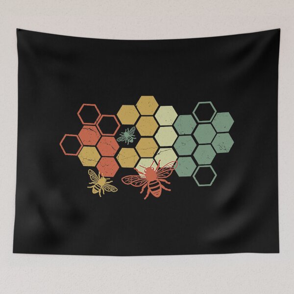 Item preview, Vintage Honeycomb Rainbow Beekeeper Beekeeping Honey designed and sold by mlemmlem22.