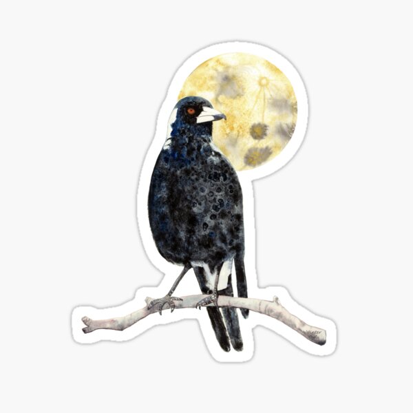 Item preview, Moonlit Magpie by Winter Owls designed and sold by WinterOwls.
