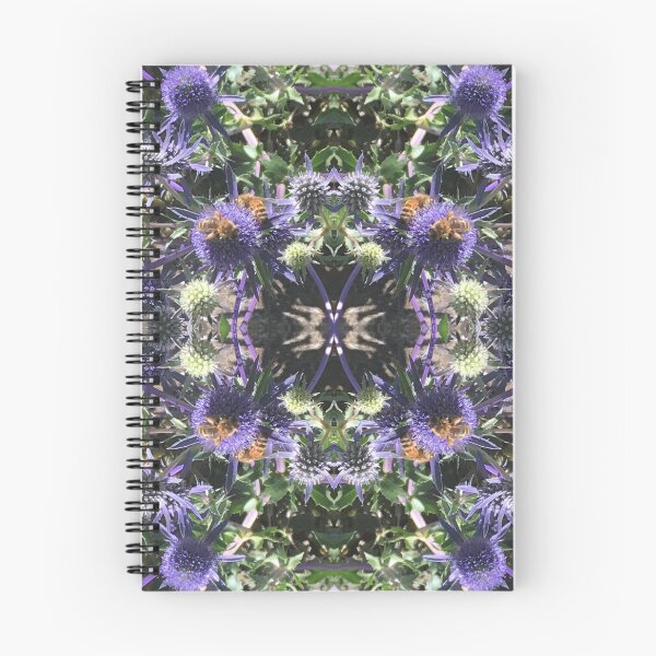 Item preview, Summertime Sea Holly Folly with Bees - Shades of Lilac and Green and Honey designed and sold by RoseAromas.