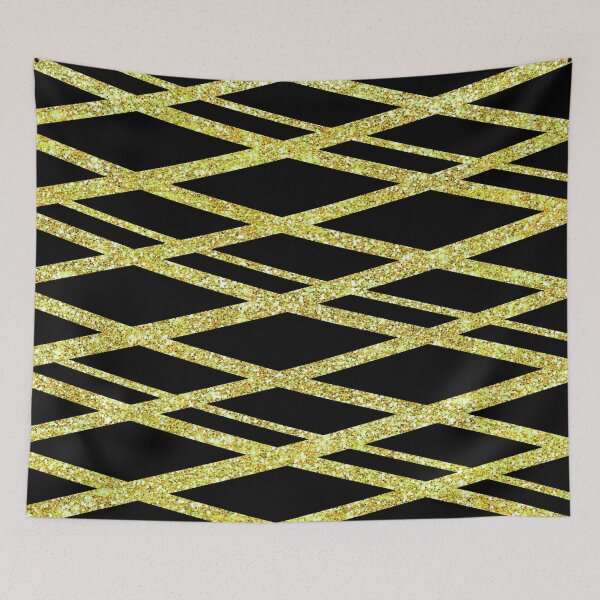 Artikelvorschau, Fun Glitter gelb Crisscross Zick-Zack-Muster entworfen und verkauft von WOW TeesAndThings.