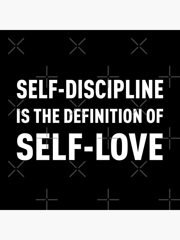 self-discipline-is-the-definition-of-self-love-white-canvas-print