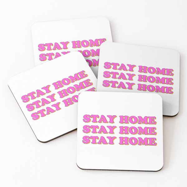 Item preview, Stay Home - Pink designed and sold by stickersbyLexy-.