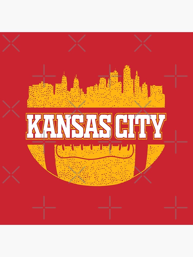 Retro Chiefs Football Fan Vintage Kansas City Skyline by pixeljamz