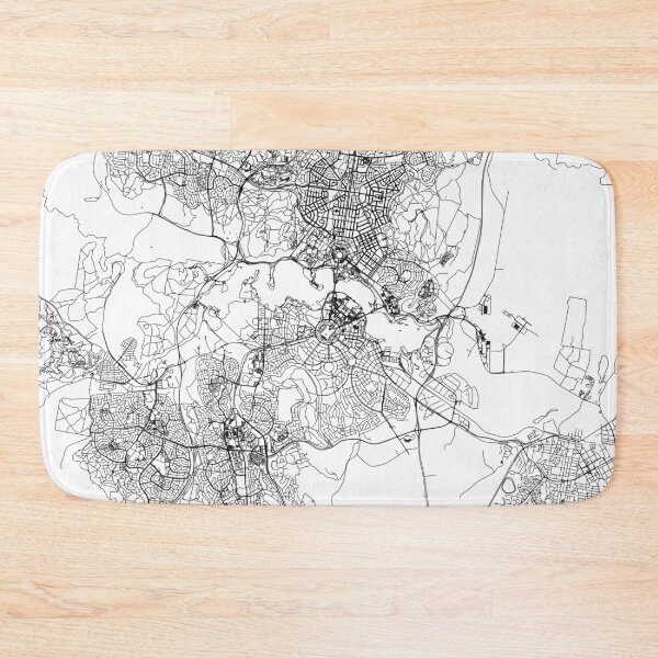 Item preview, Canberra White Map designed and sold by multiplicitymap.