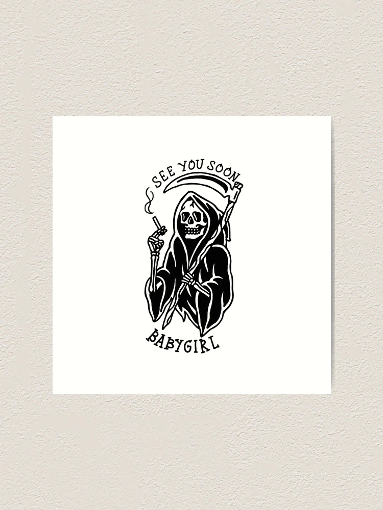 grim reaper 2 Art Board Print by Kaputtkowski Art Shop