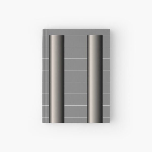 Dynamic Strength grey,black and white geometric design Hardcover Journal