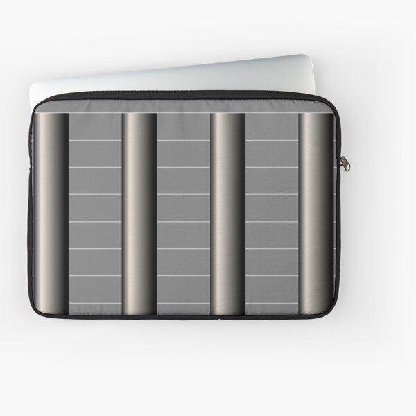 Dynamic Strength grey,black and white geometric design Laptop Sleeve