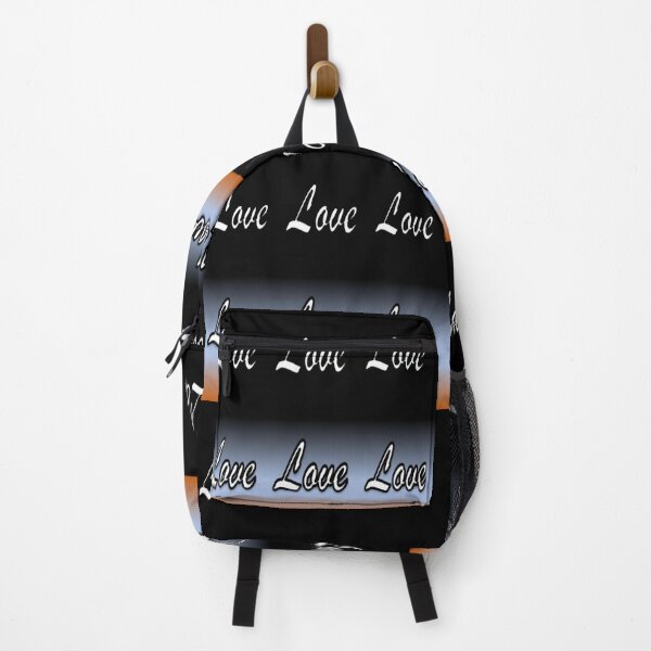 Item preview, Black, blue and peach design with a love print designed and sold by Vicky Rodden.