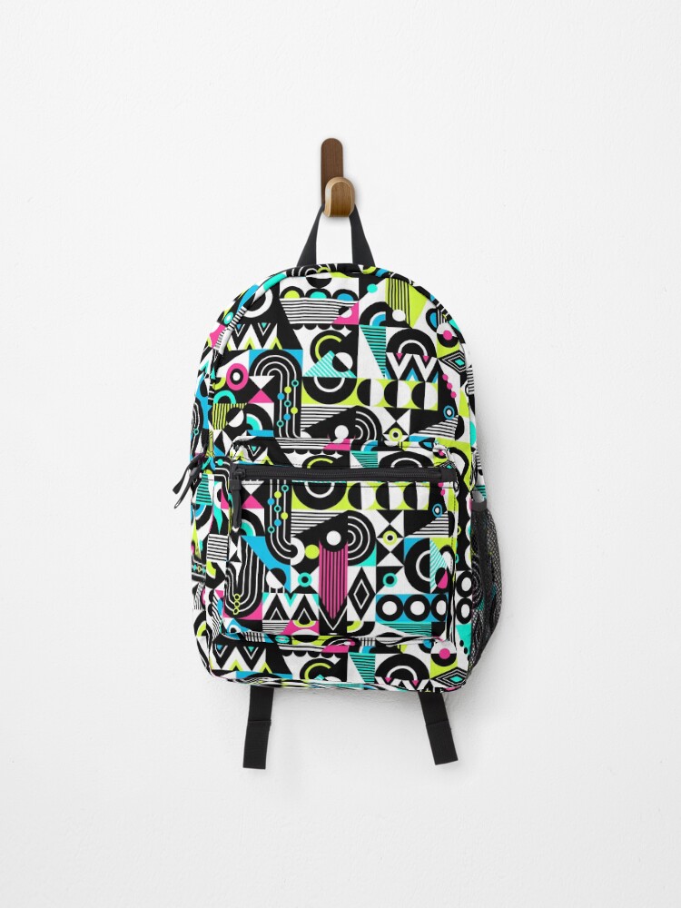 Thumbnail 1 of 3, Backpack, Jumbled Geometric designed and sold by robyriker.