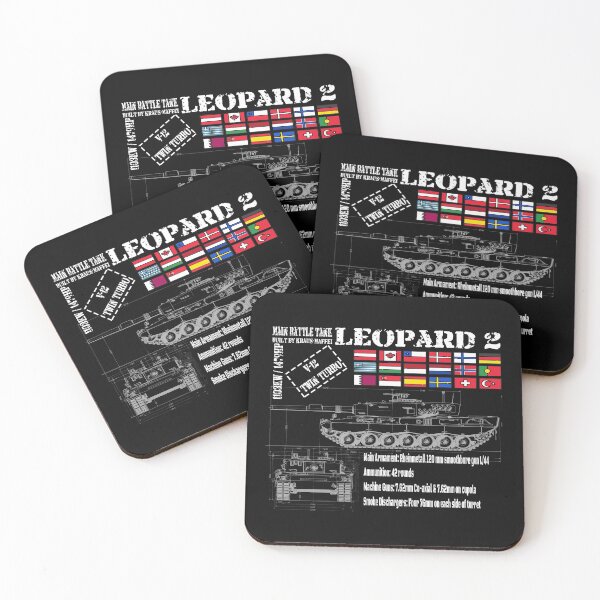 Item preview, Leopard 2 Main Battle Tank - optimised for dark merch designed and sold by shaynetwright.