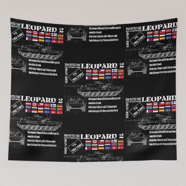 Item preview, Leopard 2 Main Battle Tank - optimised for dark merch designed and sold by shaynetwright.